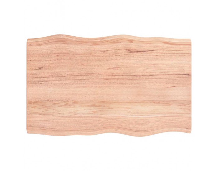 Sonata H Плот за маса светлокафяв 80x50x(2-4)см обработен масивен дъб