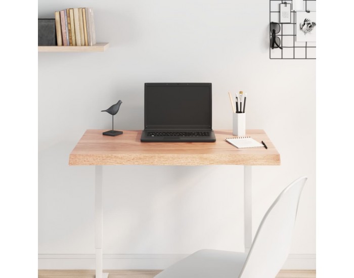 Sonata H Плот за маса светлокафяв 80x50x(2-4)см обработен масивен дъб