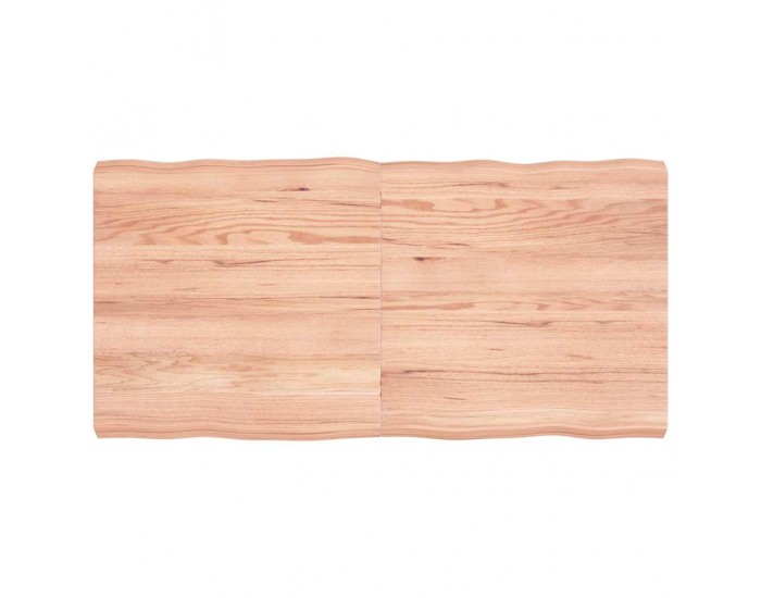 Sonata H Плот за маса светлокафяв 120x60x(2-6) см обработен масивен дъб