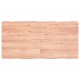 Sonata H Плот за маса светлокафяв 120x60x(2-6) см обработен масивен дъб