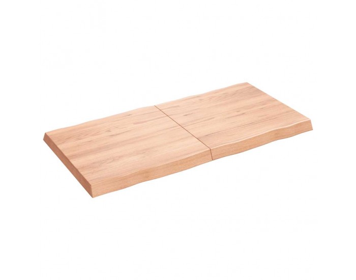 Sonata H Плот за маса светлокафяв 120x60x(2-6) см обработен масивен дъб