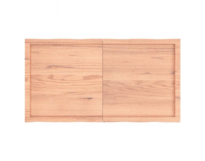 Sonata H Плот за маса светлокафяв 120x60x(2-6) см обработен масивен дъб