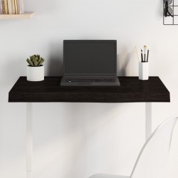 Sonata H Плот за маса тъмнокафяв 80x50x(2-6) см обработен масивен дъб - Части за Маси