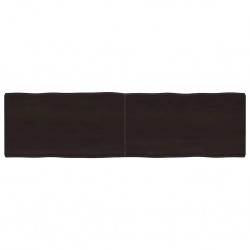 Sonata H Плот за маса тъмнокафяв 180x50x(2-6) см обработен масивен дъб - Маси