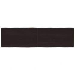 Sonata H Плот за маса тъмнокафяв 220x60x(2-6) см обработен масивен дъб - Части за Маси