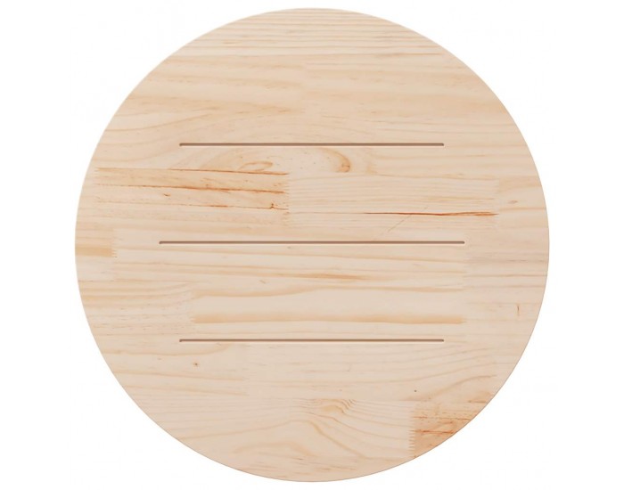 Sonata H Плот за маса, кръгъл, бял, Ø90x3 см, бор масив