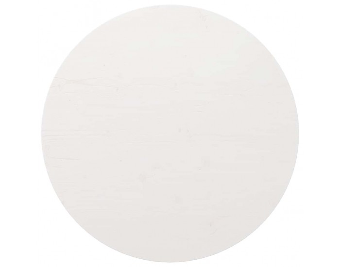 Sonata H Плот за маса, кръгъл, бял, Ø90x3 см, бор масив