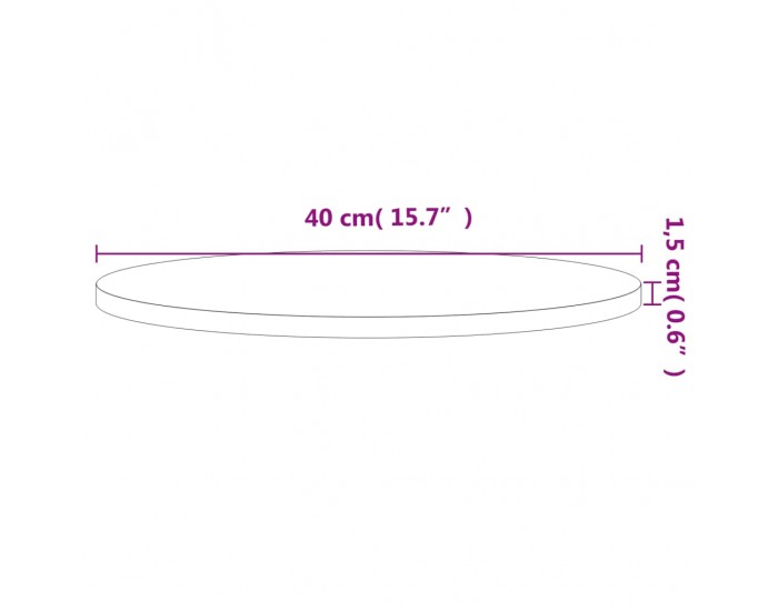 Sonata H Плот за маса Ø40x1,5 см кръгъл масивен бук
