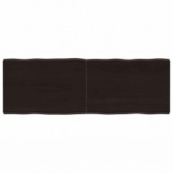 Sonata H Плот за маса тъмнокафяв 120x40x(2-4) см обработен масивен дъб - Части за Маси