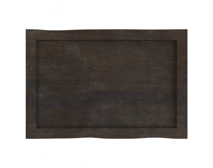 Sonata H Плот за маса тъмнокафяв 60x40x(2-4) см обработен масивен дъб