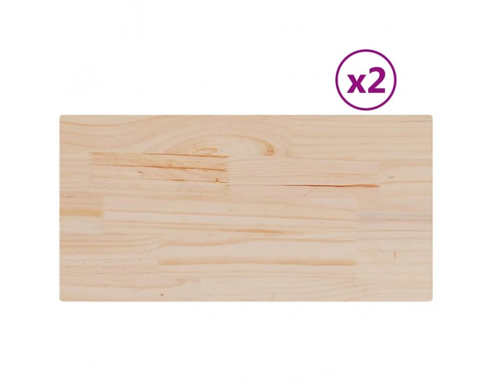 Sonata H Плотове за маси, 2 бр, 60x30x1,7 см, правоъгълни, бор масив