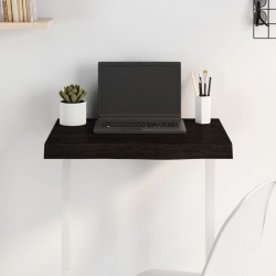 Sonata H Плот за маса тъмнокафяв 60x40x(2-6) см обработен масивен дъб - Маси