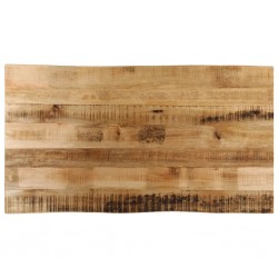 Sonata H Плот за маса, жив ръб, 100x60x2,5 см, масивно дърво грубо манго - Маси