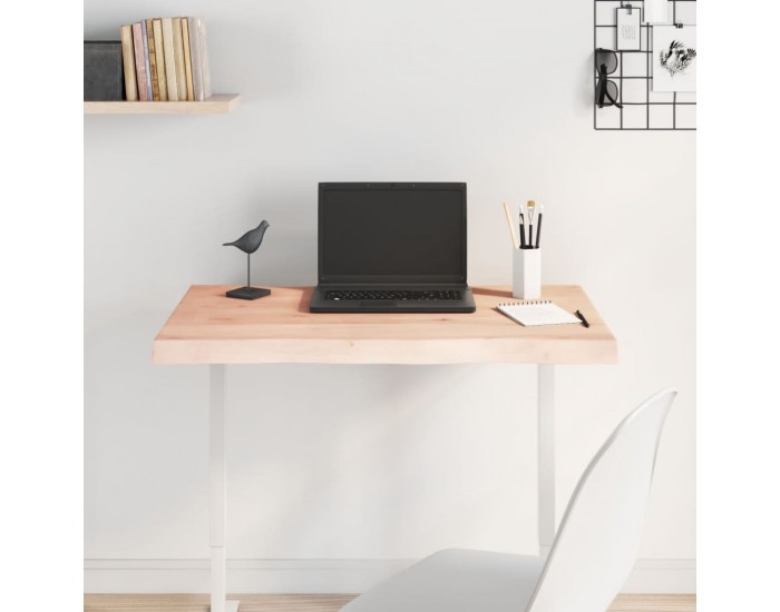 Sonata H Плот за маса 80x40x(2-4) см необработено масивно дърво жив ръб