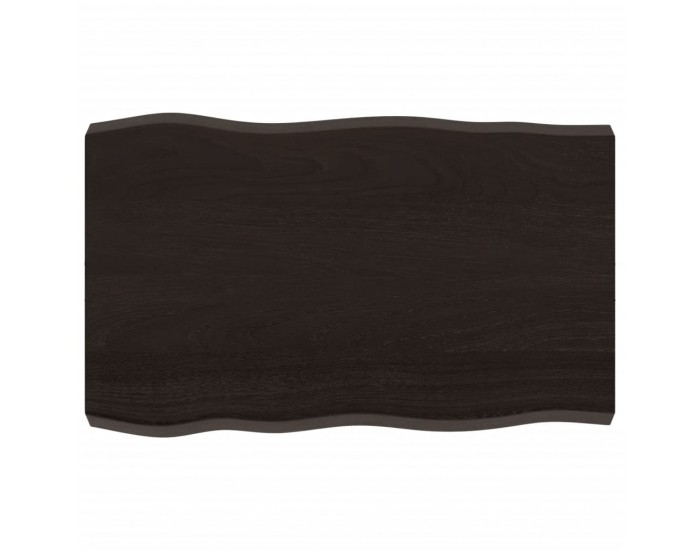 Sonata H Плот за маса тъмнокафяв 80x50x(2-6) см обработен масивен дъб