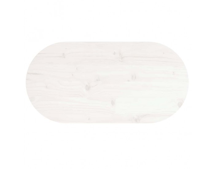 Sonata H Плот за маса, бял, 60x30x2,5 см, бор масив, овален
