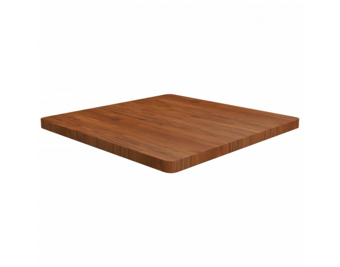 Sonata H Квадратен плот за маса, тъмнокафяв, 80x80x4 см, дъб масив