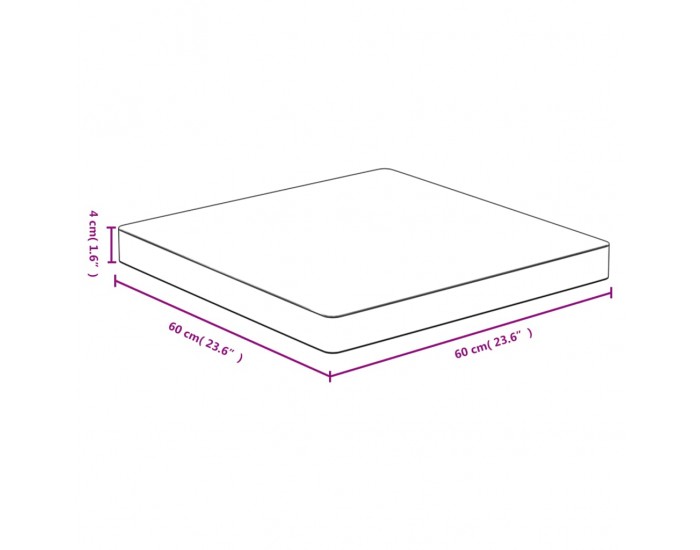 Sonata H Плот за маса 60x60x4 см бамбук