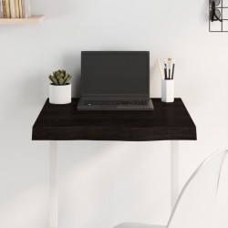 Sonata H Плот за маса тъмнокафяв 60x60x(2-6) см обработен масивен дъб - Маси