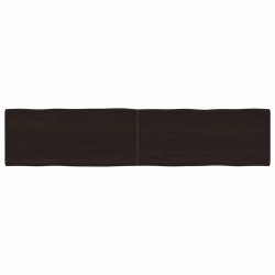 Sonata H Плот за маса тъмнокафяв 180x40x(2-4) см обработен масивен дъб - Части за Маси