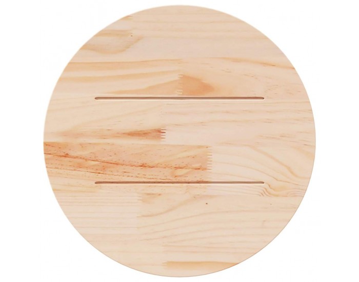 Sonata H Плот за маса, кръгъл, бял, Ø70x3 см, бор масив