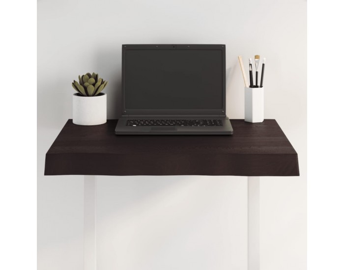 Sonata H Плот за маса тъмнокафяв 60x40x(2-6) см обработен масивен дъб