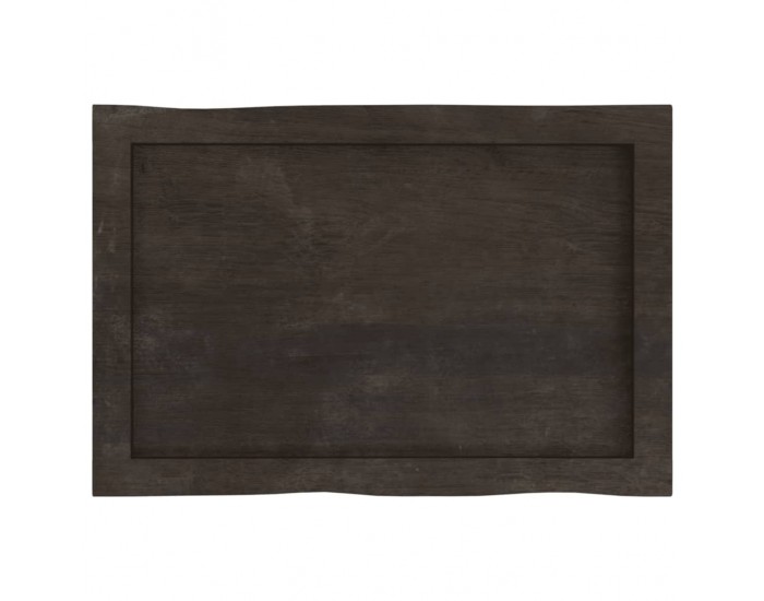 Sonata H Плот за маса тъмнокафяв 60x40x(2-6) см обработен масивен дъб