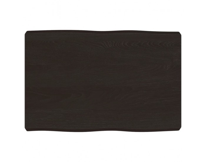 Sonata H Плот за маса тъмнокафяв 60x40x(2-6) см обработен масивен дъб