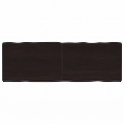 Sonata H Плот за маса тъмнокафяв 120x40x(2-6) см обработен масивен дъб - Части за Маси