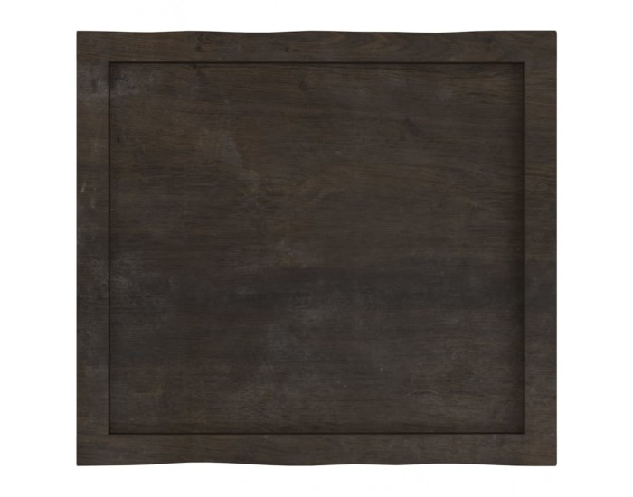 Sonata H Плот за маса тъмнокафяв 60x50x(2-6) см обработен масивен дъб