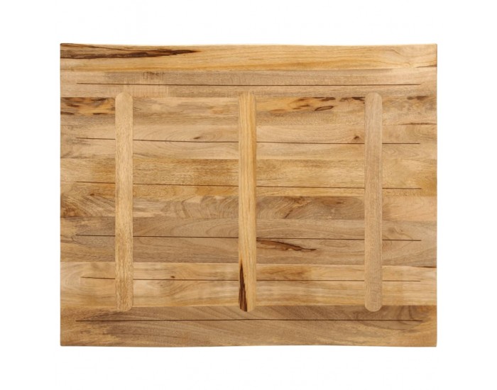 Sonata H Плот за маса, жив ръб, 90x80x3,8 см, масивно дърво грубо манго