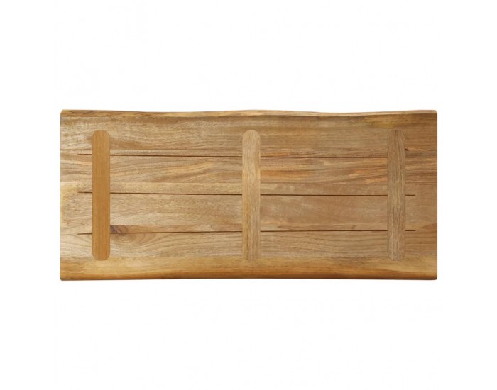 Sonata H Плот за маса, жив ръб, 90x40x2,5 см, масивно дърво грубо манго