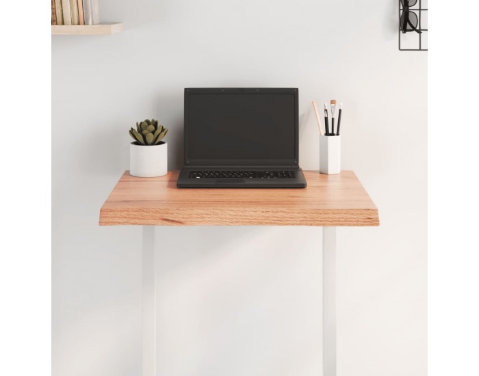 Sonata H Плот за маса светлокафяв 60x50x(2-4) см обработен масивен дъб