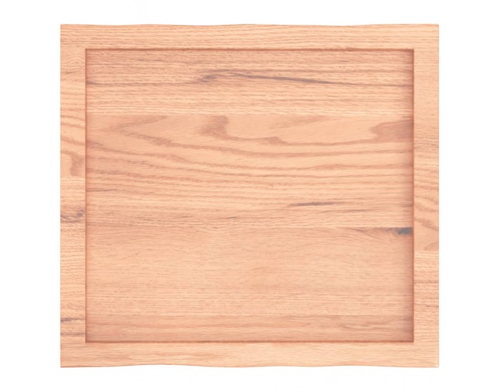 Sonata H Плот за маса светлокафяв 60x50x(2-4) см обработен масивен дъб