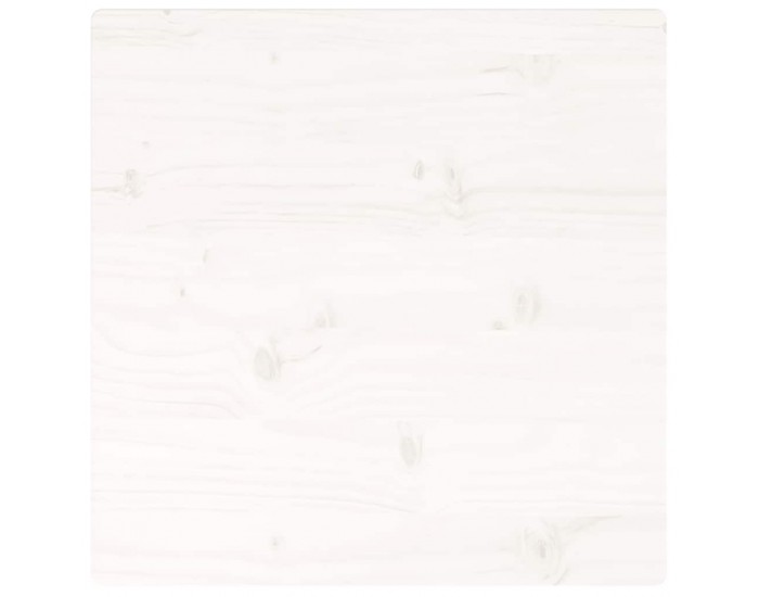 Sonata H Плот за маса, бял, 40x40x2,5 см, бор масив, квадратен