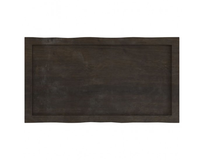 Sonata H Плот за маса тъмнокафяв 80x40x(2-4) см обработен масивен дъб