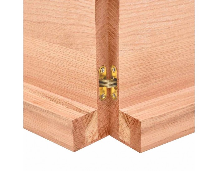 Sonata H Плот за маса светлокафяв 120x50x(2-6) см обработен масивен дъб