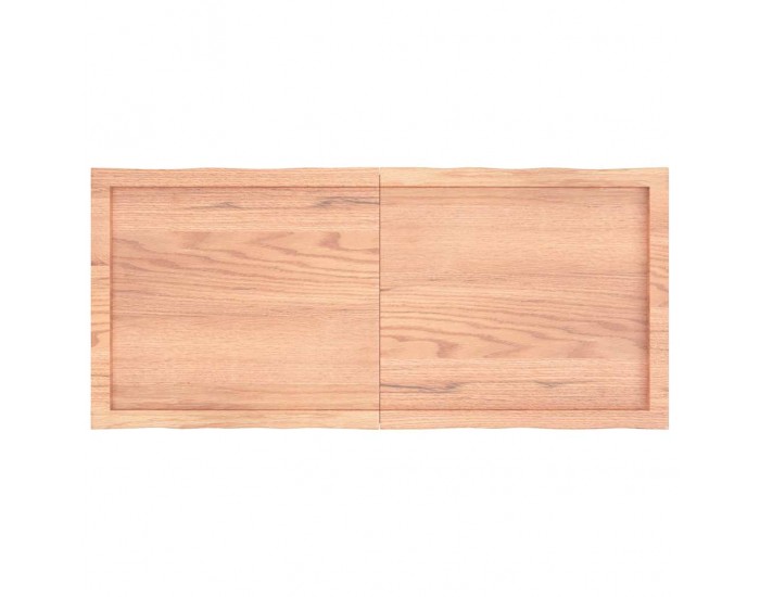 Sonata H Плот за маса светлокафяв 120x50x(2-6) см обработен масивен дъб