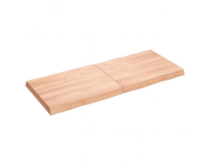 Sonata H Плот за маса светлокафяв 120x50x(2-6) см обработен масивен дъб