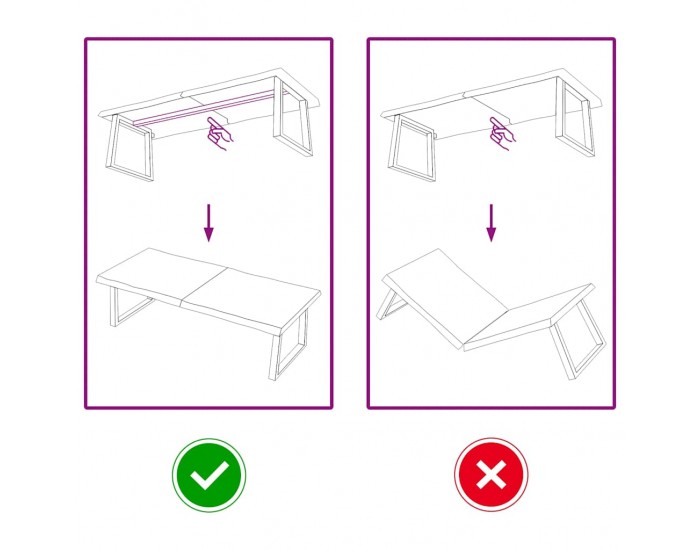 Sonata H Плот за маса светлокафяв 140x50x(2-6) см обработен масивен дъб