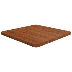 Sonata H Квадратен плот за маса, тъмнокафяв, 50x50x2,5 см, дъб масив - Части за Маси