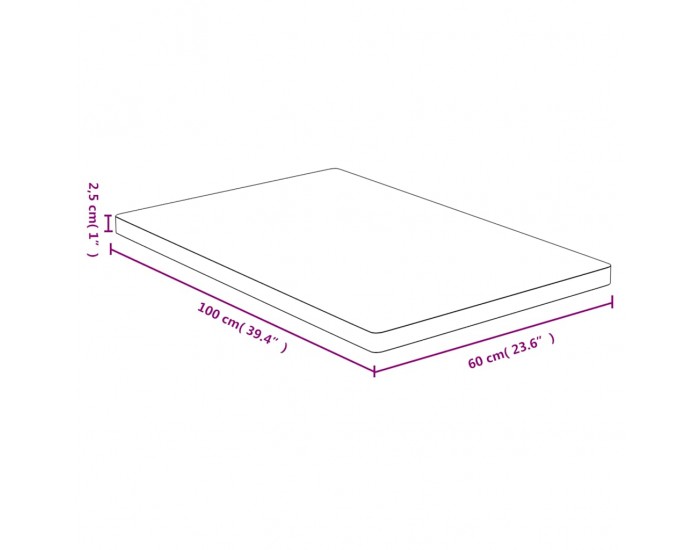 Sonata H Плот за маса 60x100x2,5 см бамбук