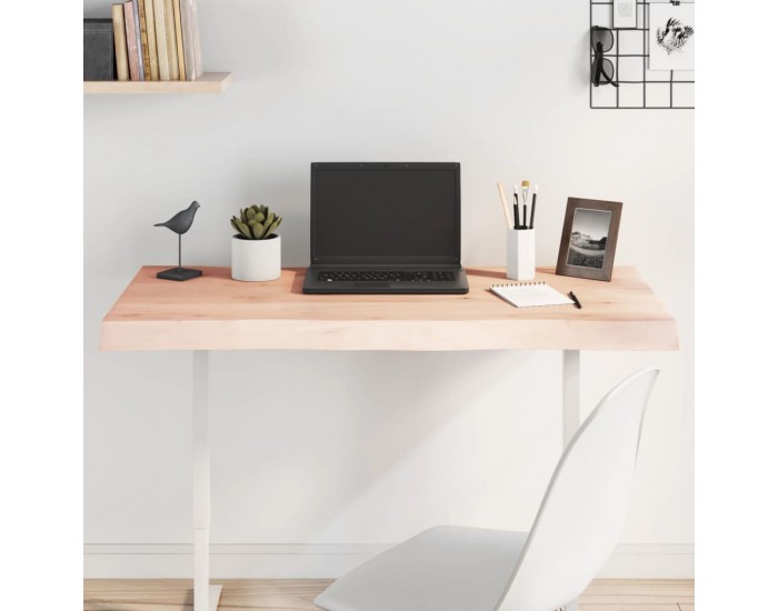 Sonata H Плот за маса 100x40x(2-6) см необработено масивно дърво жив ръб