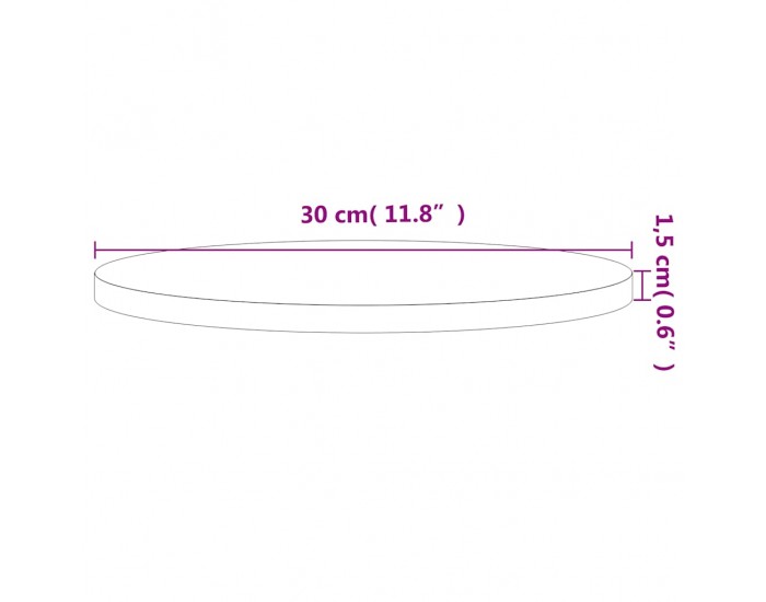 Sonata H Плот за маса Ø30x1,5 см кръгъл масивен бук