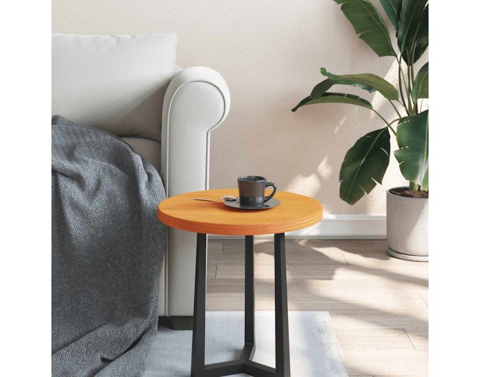 Sonata H Плот за маса, кръгъл, восъчнокафяв, Ø40x2,5 см, бор масив