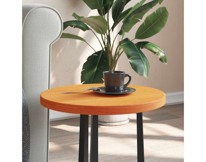 Sonata H Плот за маса, кръгъл, восъчнокафяв, Ø40x2,5 см, бор масив