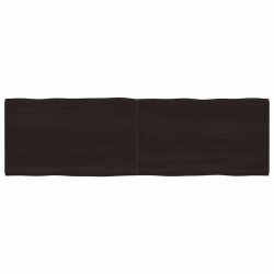 Sonata H Плот за маса тъмнокафяв 200x60x(2-6) см обработен масивен дъб - Части за Маси