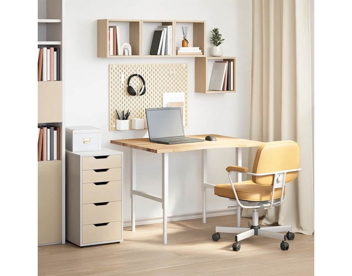 Sonata H Плот на бюро 100x80x2,5 cm необработен масивен дъб правоъгълна