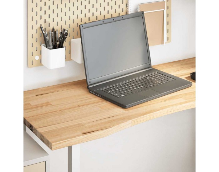 Sonata H Плот на бюро 120x60x2,5 cm необработен масивен дъб правоъгълна