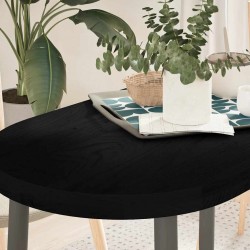 Sonata H Плот за маса, тъмнокафяв, 100x50x4 см, дъб масив, овална - Части за Маси